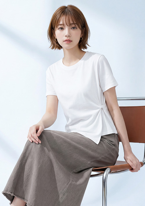 EasyCare 顯瘦扭結設計上衣