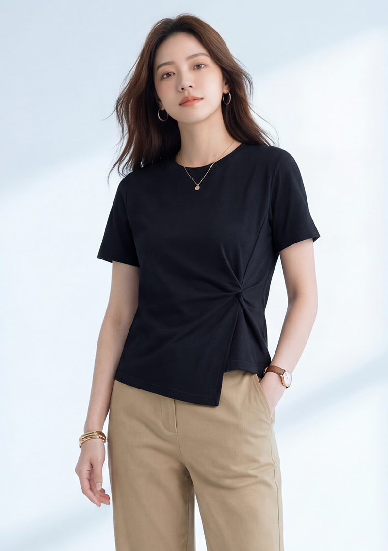 EasyCare 顯瘦扭結設計上衣