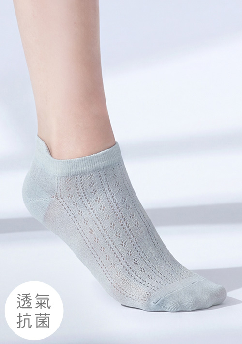 透氣鏤空抗菌防磨短襪