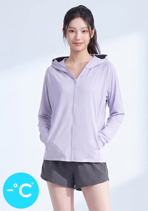 -°C 機能冰涼感【UPF50+防曬】可拆黑膠帽沿外套