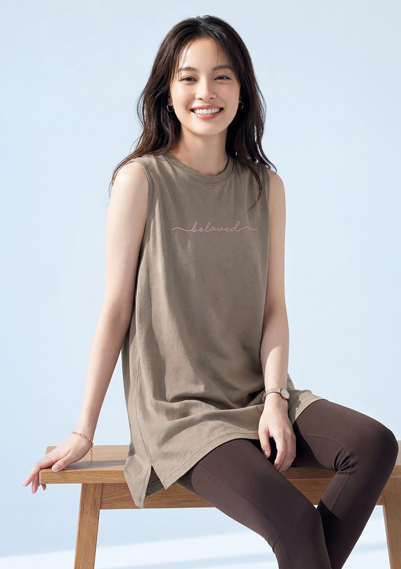 純棉文字印花設計款背心