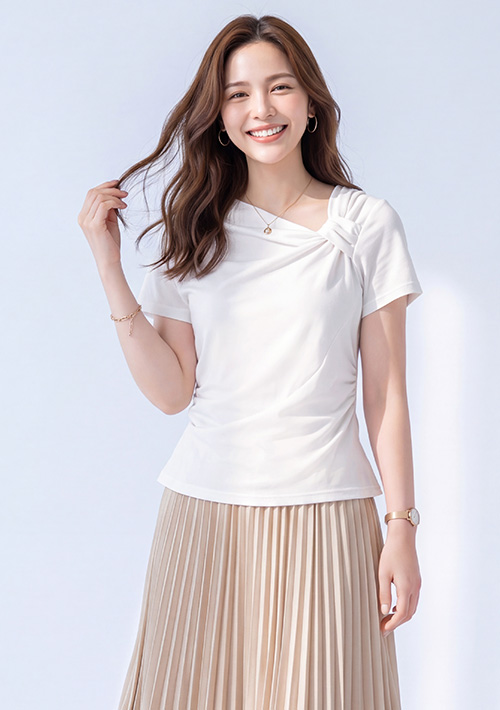 柔美扭結修身上衣