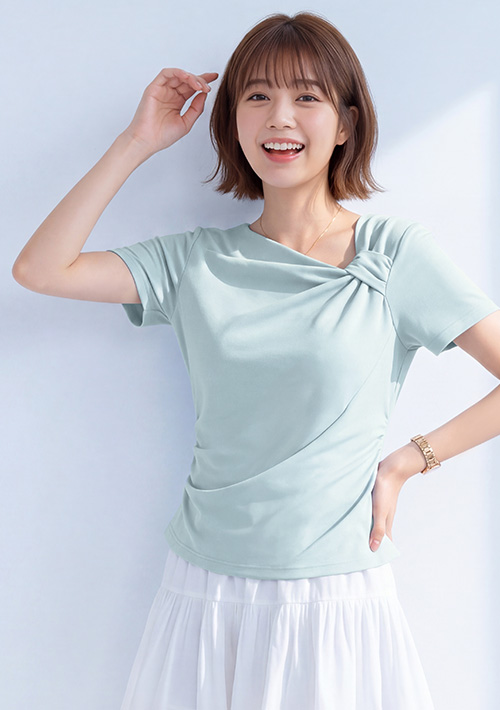 柔美扭結修身上衣