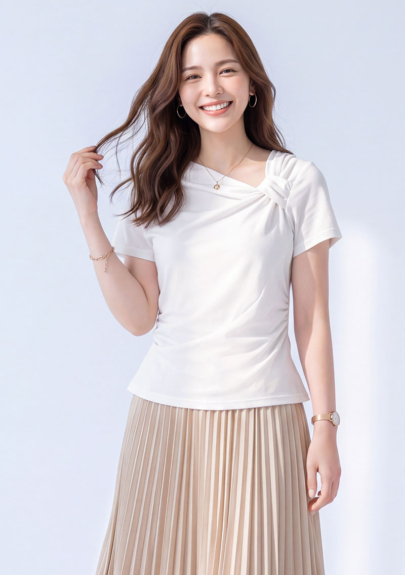 柔美扭結修身上衣