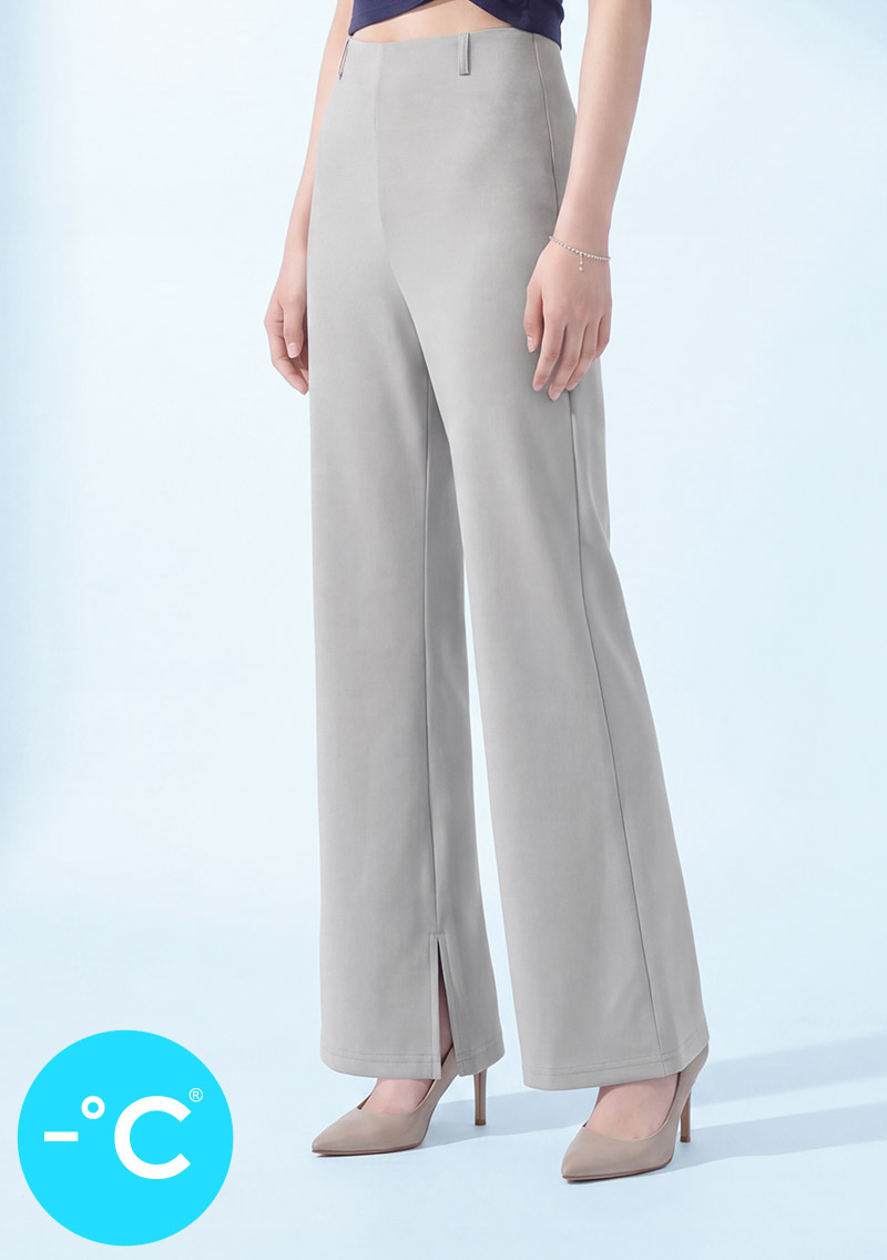 -°C 機能冰涼感美型開衩落地褲