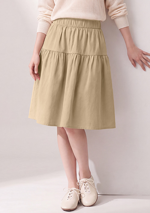 【限時$299】彈性腰休閒裙