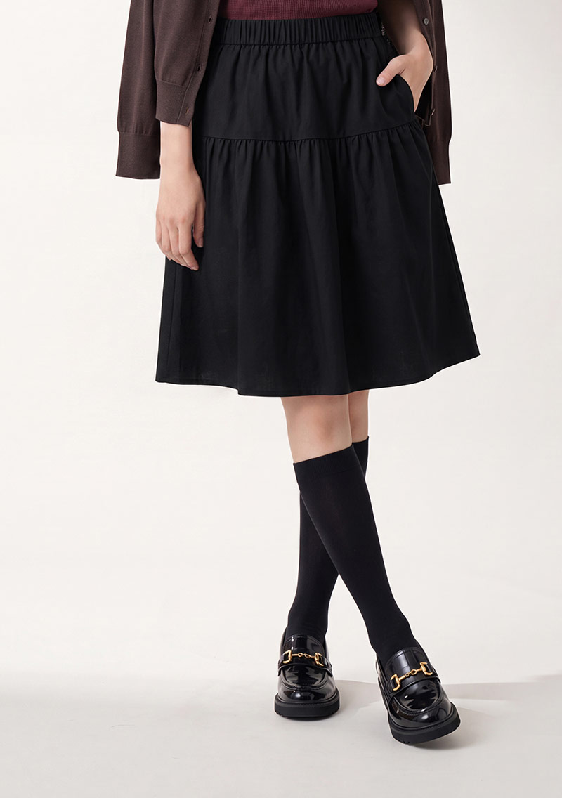 【限時$299】彈性腰休閒裙