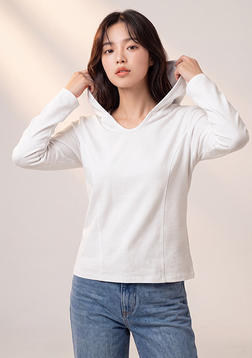 【限時$260】彈力修身連帽上衣
