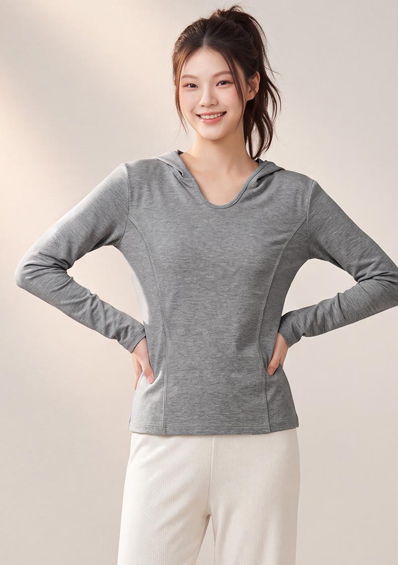 【限時$260】彈力修身連帽上衣