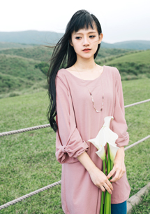 恬柔美感四面彈長版上衣