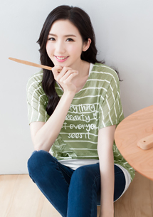 兩件式甜柔條紋上衣