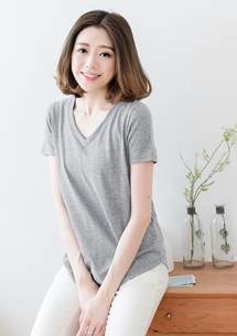 棉柔涼夏V型棉質上衣