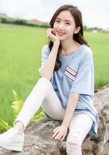 夏日繽紛刺繡棉質上衣