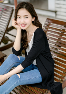 俐落風貌針織開襟長外套