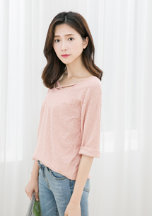 韓系前交叉質感上衣
