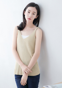 氣質女孩細肩針織背心