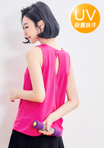 吸排後交叉美背抗UV背心