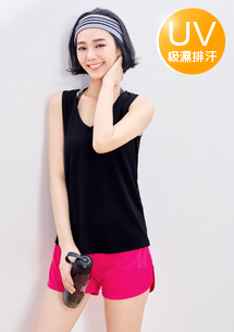 吸排後交叉美背抗UV背心