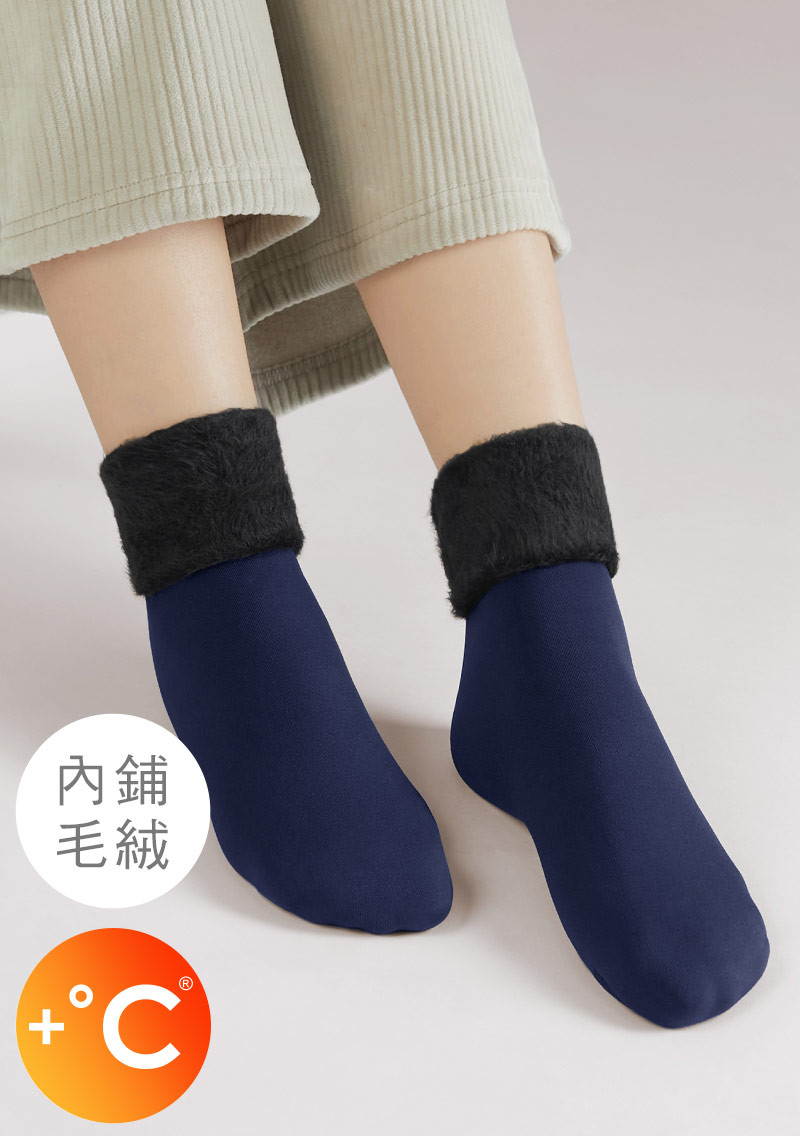 +℃ 抗寒保暖厚絨雪地襪