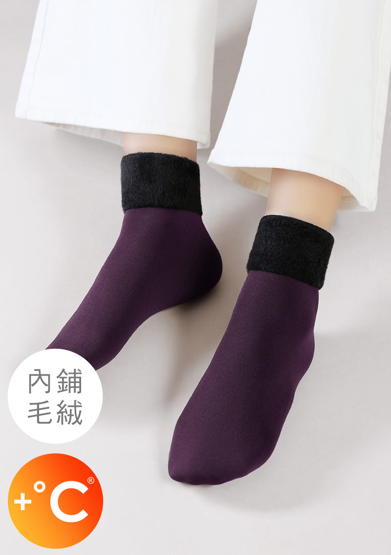 +℃ 抗寒保暖厚絨雪地襪