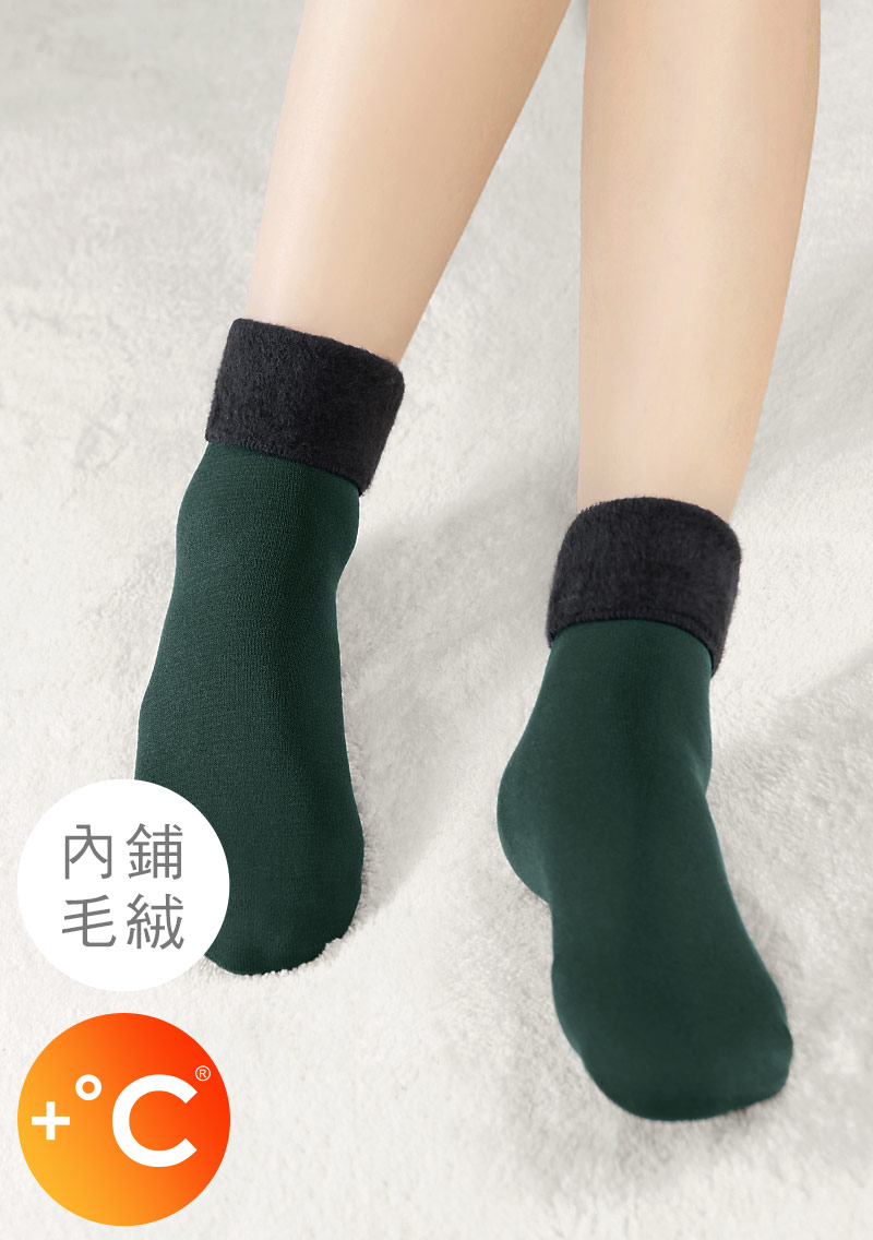 +℃ 抗寒保暖厚絨雪地襪