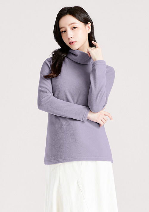 保暖.MIT永續環保材質-Fleece輕量保暖高領上衣