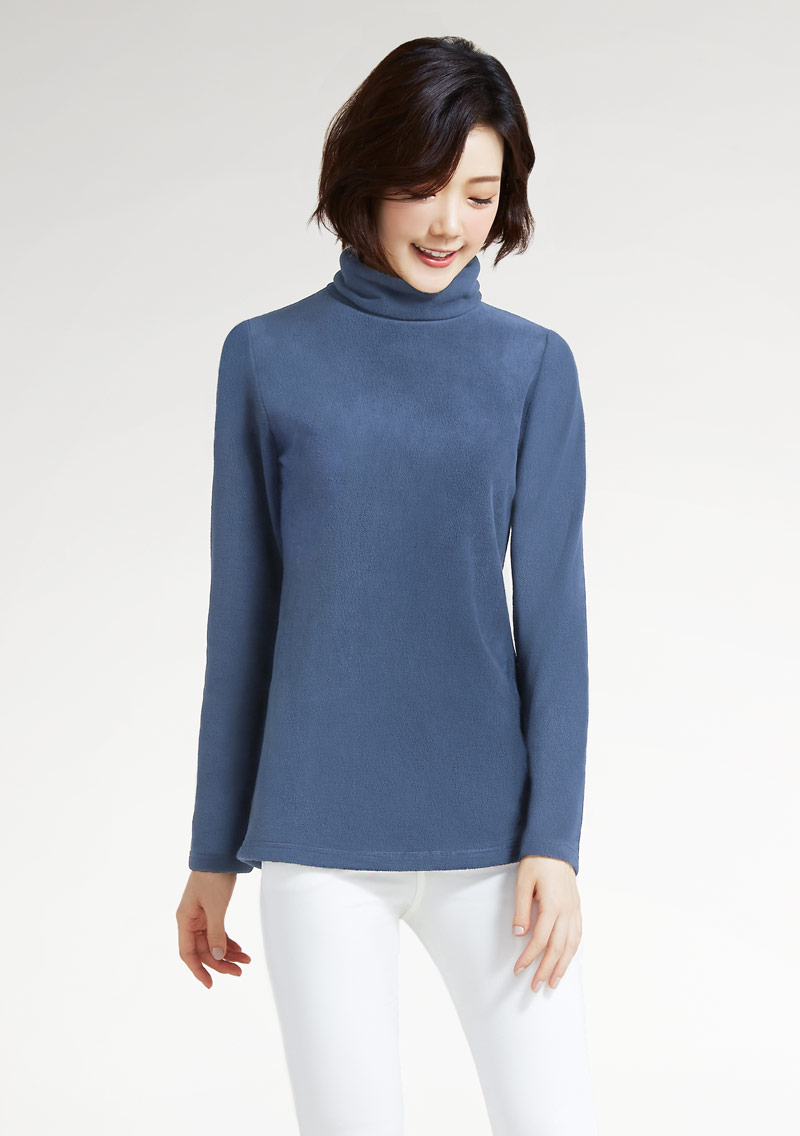 【限時$150】保暖.柔軟.舒適.MIT環保材質-Fleece輕量保暖高領上衣