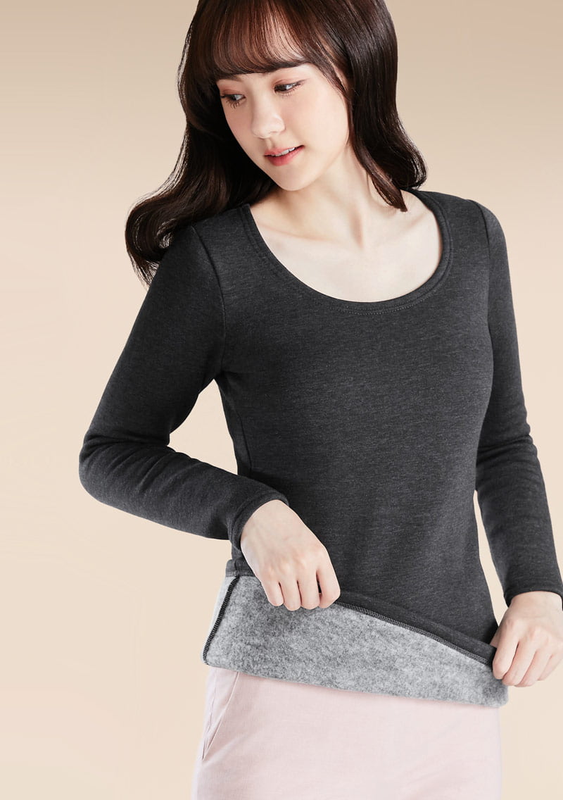 保暖.MIT永續環保材質-圓領保暖衣