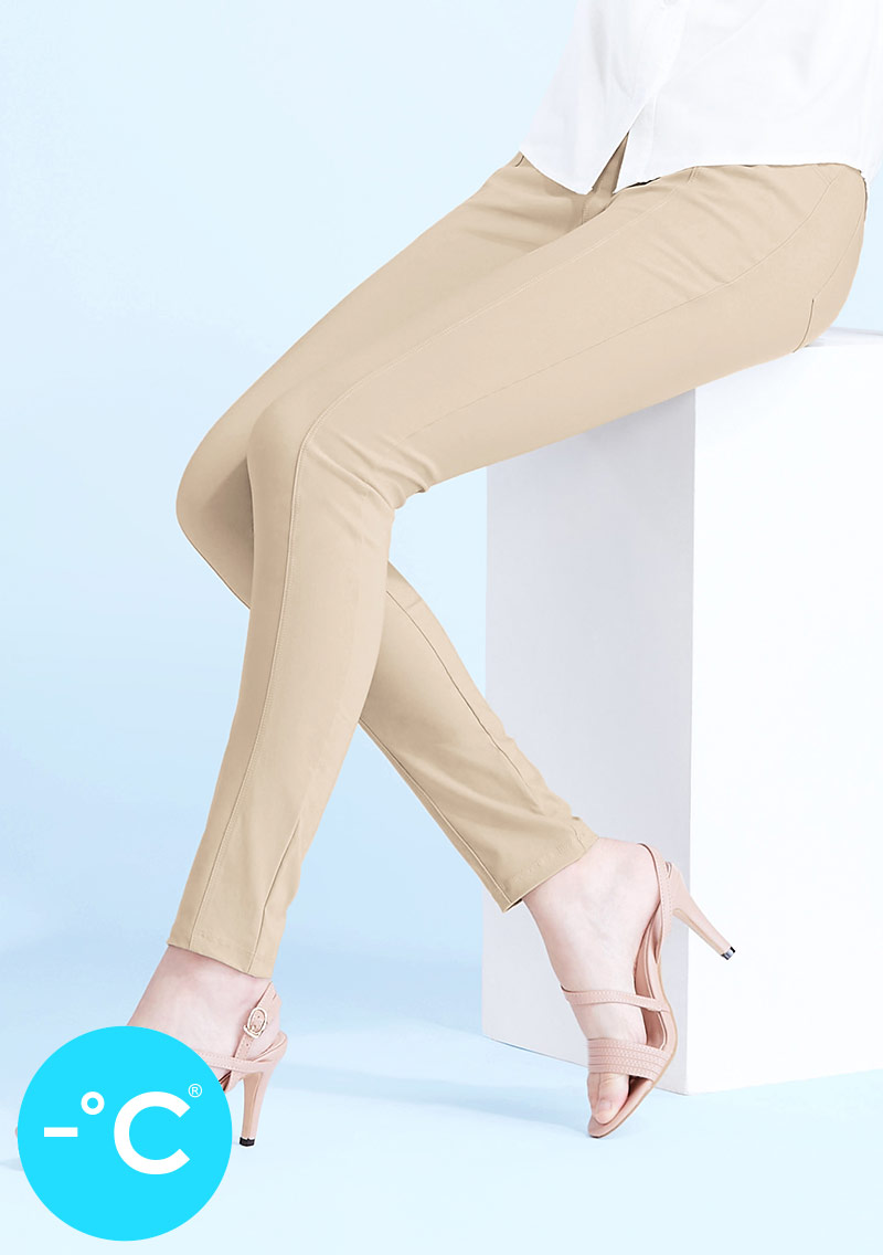 -°C 冰感特級彈性3D顯瘦涼感窄管褲