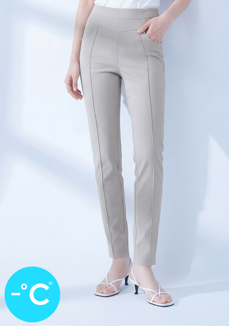 -°C 冰感特級彈性3D顯瘦涼感窄管褲