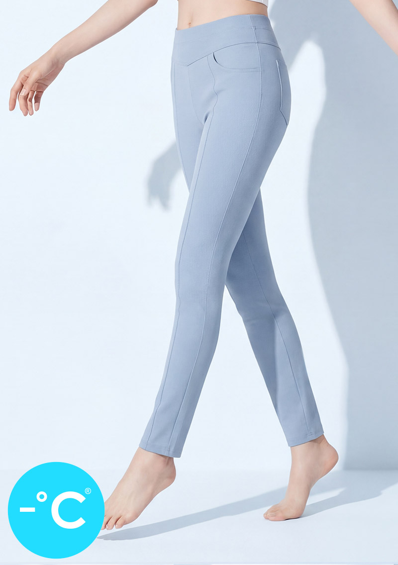 -°C 冰感特級彈性3D顯瘦涼感窄管褲