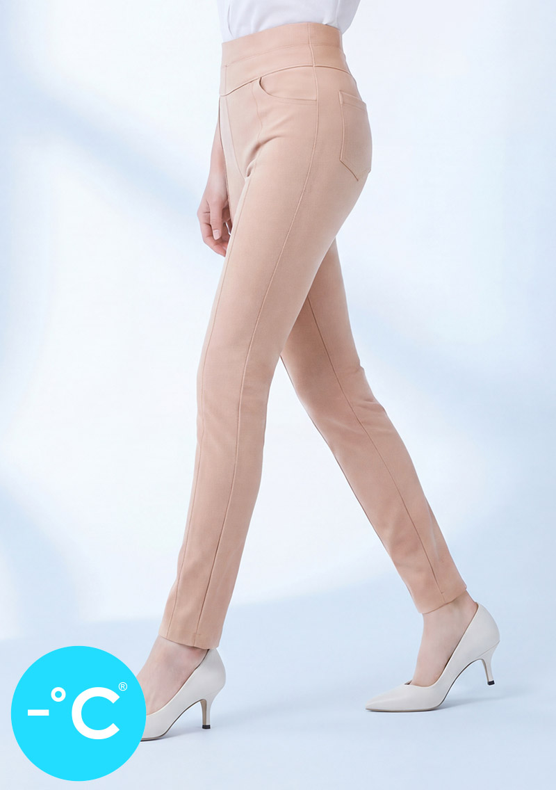 -°C 冰感特級彈性3D顯瘦涼感窄管褲