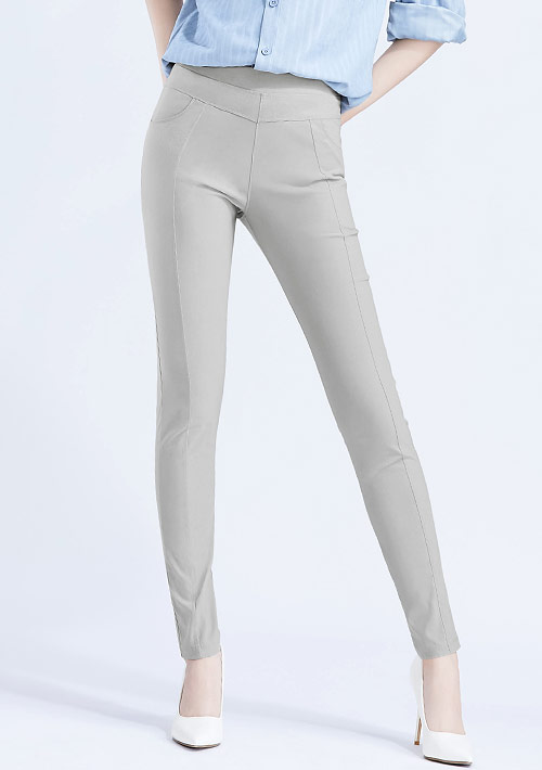 特級彈性3D顯瘦窄管涼感褲