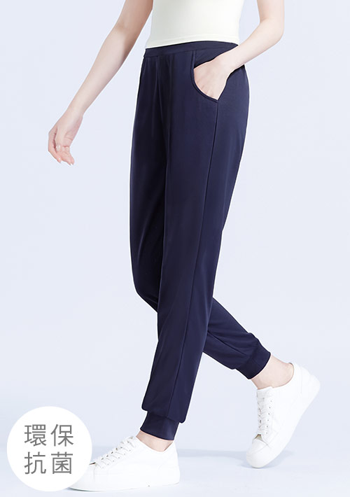 舒適.MIT永續環保材質-抗UV吸排抗菌束口長褲