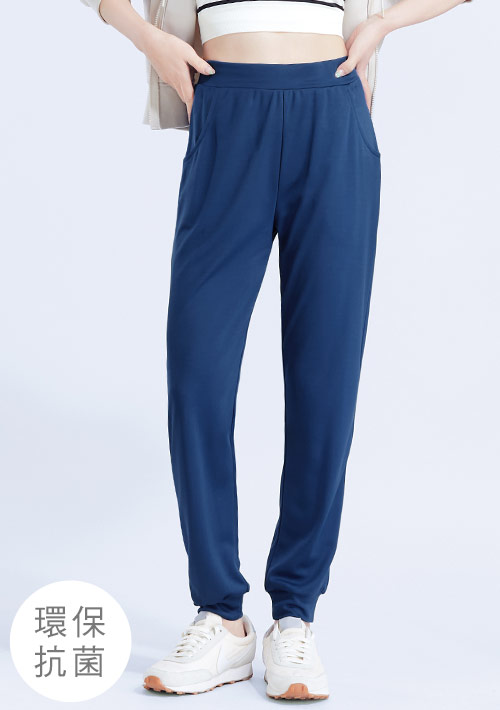 舒適.MIT永續環保材質-抗UV吸排抗菌束口長褲