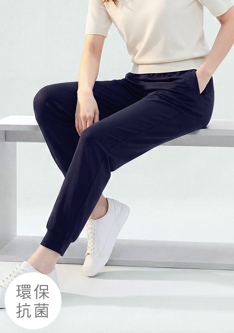 舒適.MIT永續環保材質-抗UV吸排抗菌束口長褲