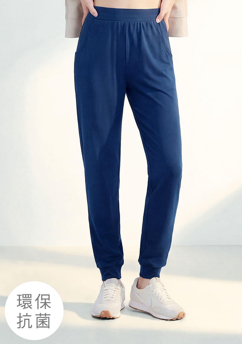 舒適.MIT永續環保材質-抗UV吸排抗菌束口長褲