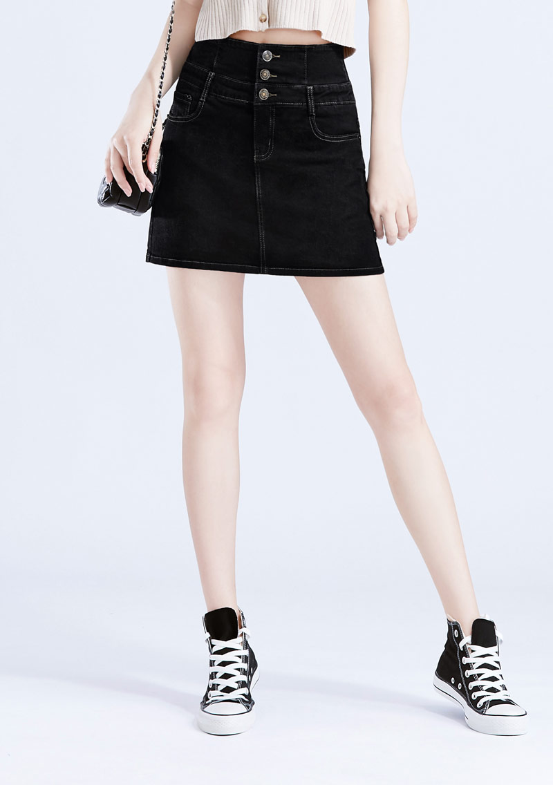 激瘦-收腹牛仔褲裙