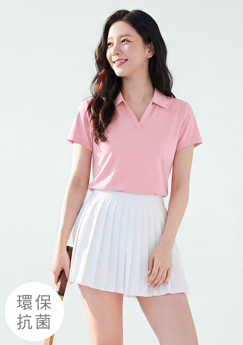 舒適.MIT永續環保材質-抗UV吸排抗菌polo衫