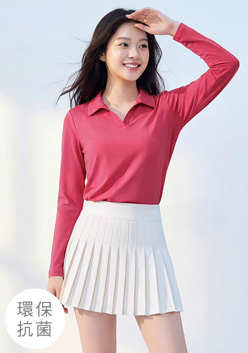【限時$260】舒適.MIT永續環保材質-抗UV吸排抗菌長袖polo衫