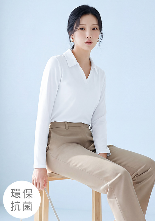 【限時$260】舒適.MIT永續環保材質-抗UV吸排抗菌長袖polo衫