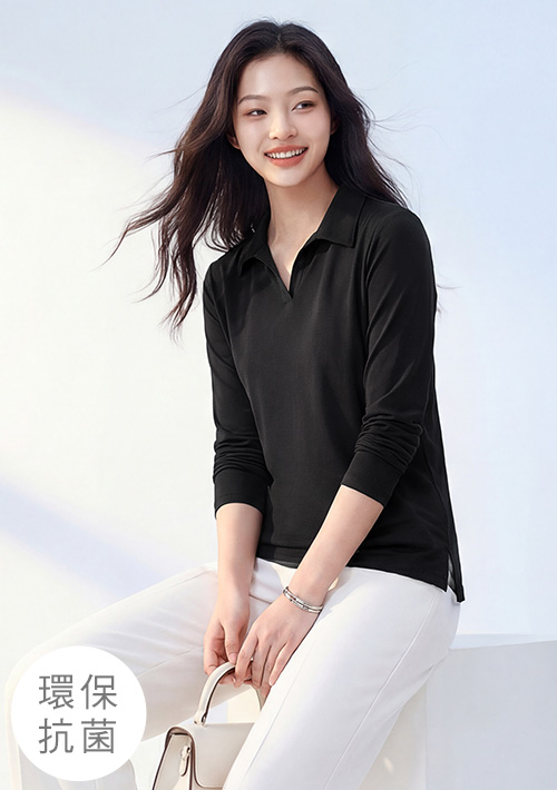 【限時$260】舒適.MIT永續環保材質-抗UV吸排抗菌長袖polo衫