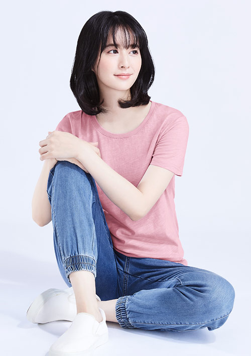 圓領竹節棉上衣