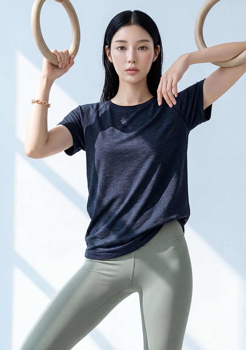 抗UV吸排圓領涼感上衣