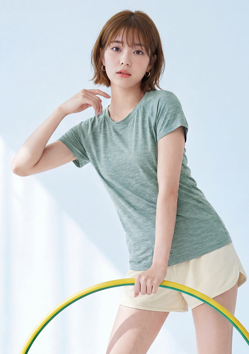 抗UV吸排圓領涼感上衣