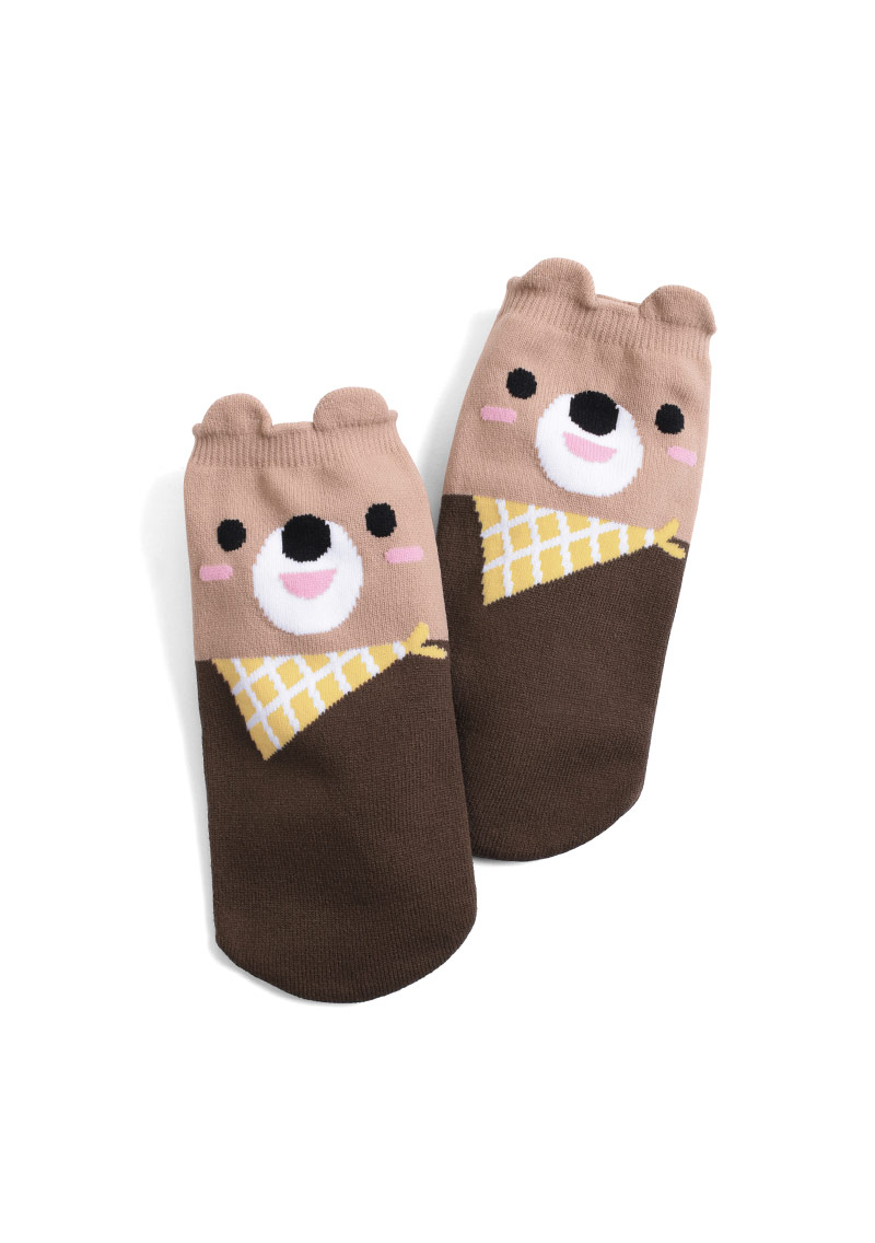 領巾熊熊涼感短襪