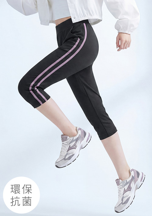 【任選‧買一送一】舒適.MIT永續環保材質-抗UV吸排抗菌邊條七分褲