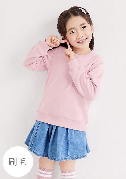 保暖.MIT永續環保材質-圓領刷毛上衣-童裝