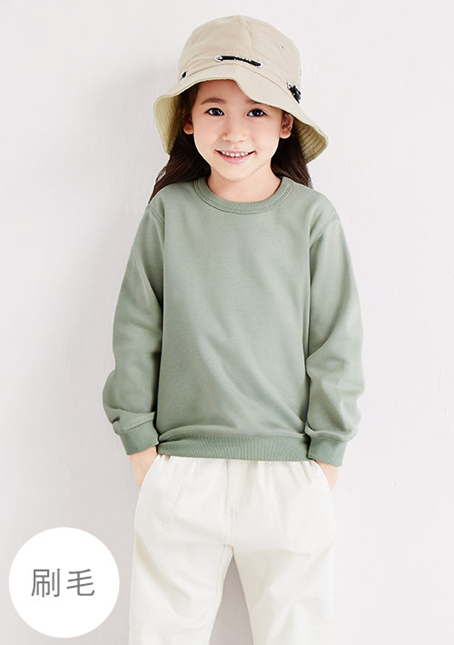 保暖.MIT永續環保材質-圓領刷毛上衣-童裝