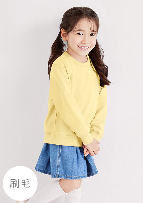 保暖.MIT永續環保材質-圓領刷毛上衣-童裝